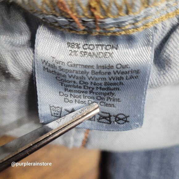 Eddie Bauer Jeans 12 Truly Straight Mid Rise Medium Light Wash Stretch Denim - Picture 4 of 11